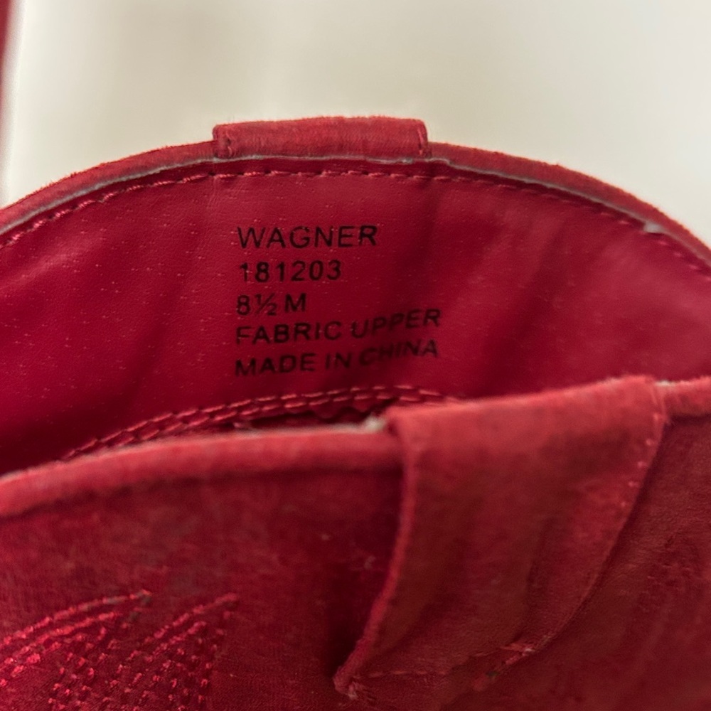 Women's Red Western Ankle Boots Mid-calf - Picture 12 of 14